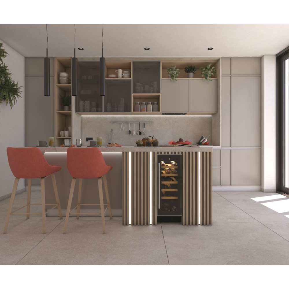 Hoover HWCB 30 UK/N Integrated Wine Cooler, Black, F Rated