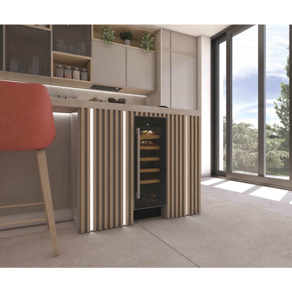 Hoover HWCB 30 UK/N Integrated Wine Cooler, Black, F Rated