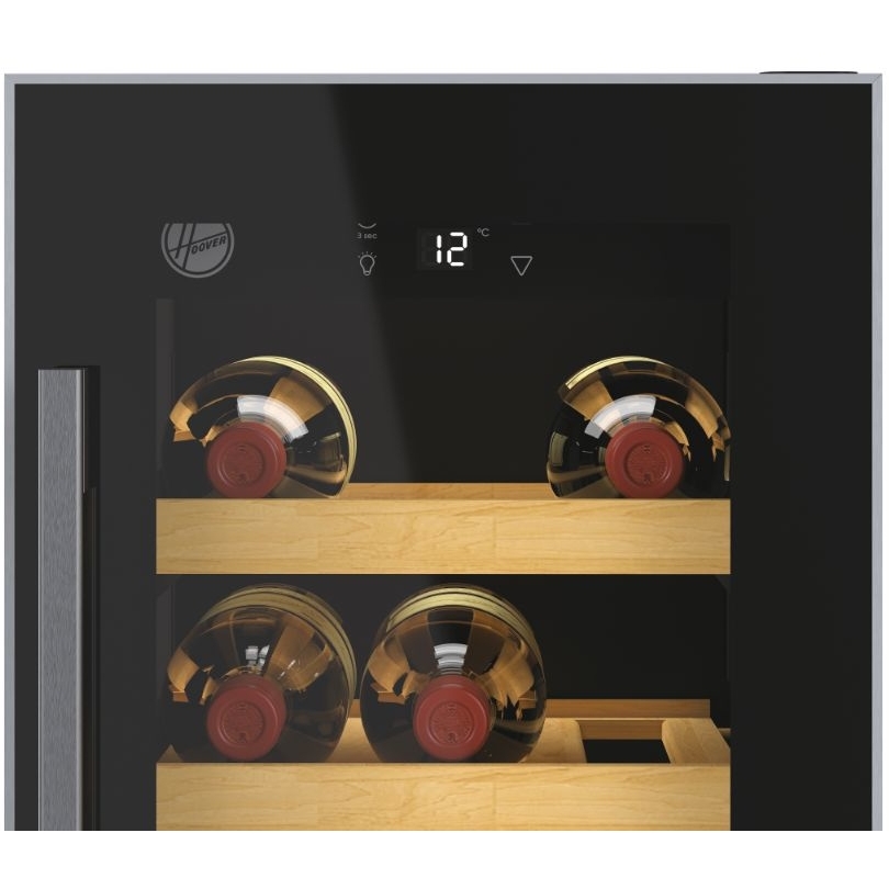 Hoover HWCB 30 UK/N Integrated Wine Cooler, Black, F Rated