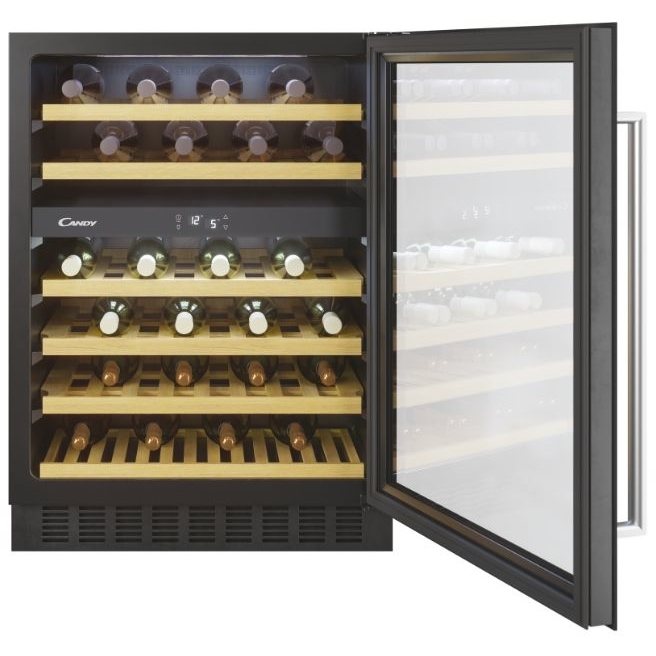 Candy CCVB 60D UK/N Freestanding Wine Cooler, Black, G Rated