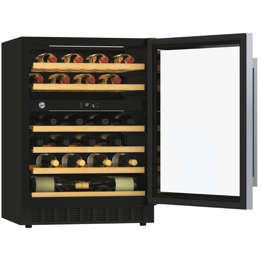 Hoover HWCB 60 UK/N Integrated Wine Cooler, Black, G Rated