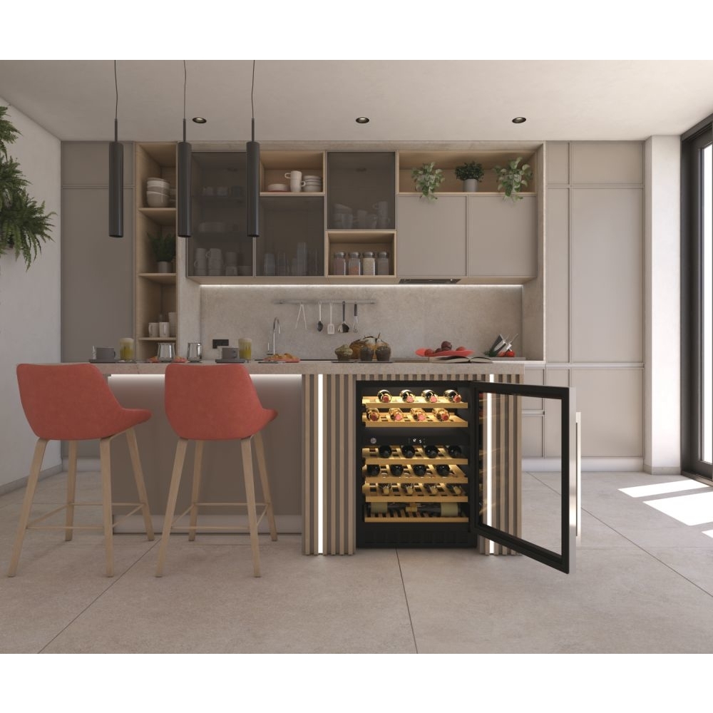 Hoover HWCB 60 UK/N Integrated Wine Cooler, Black, G Rated