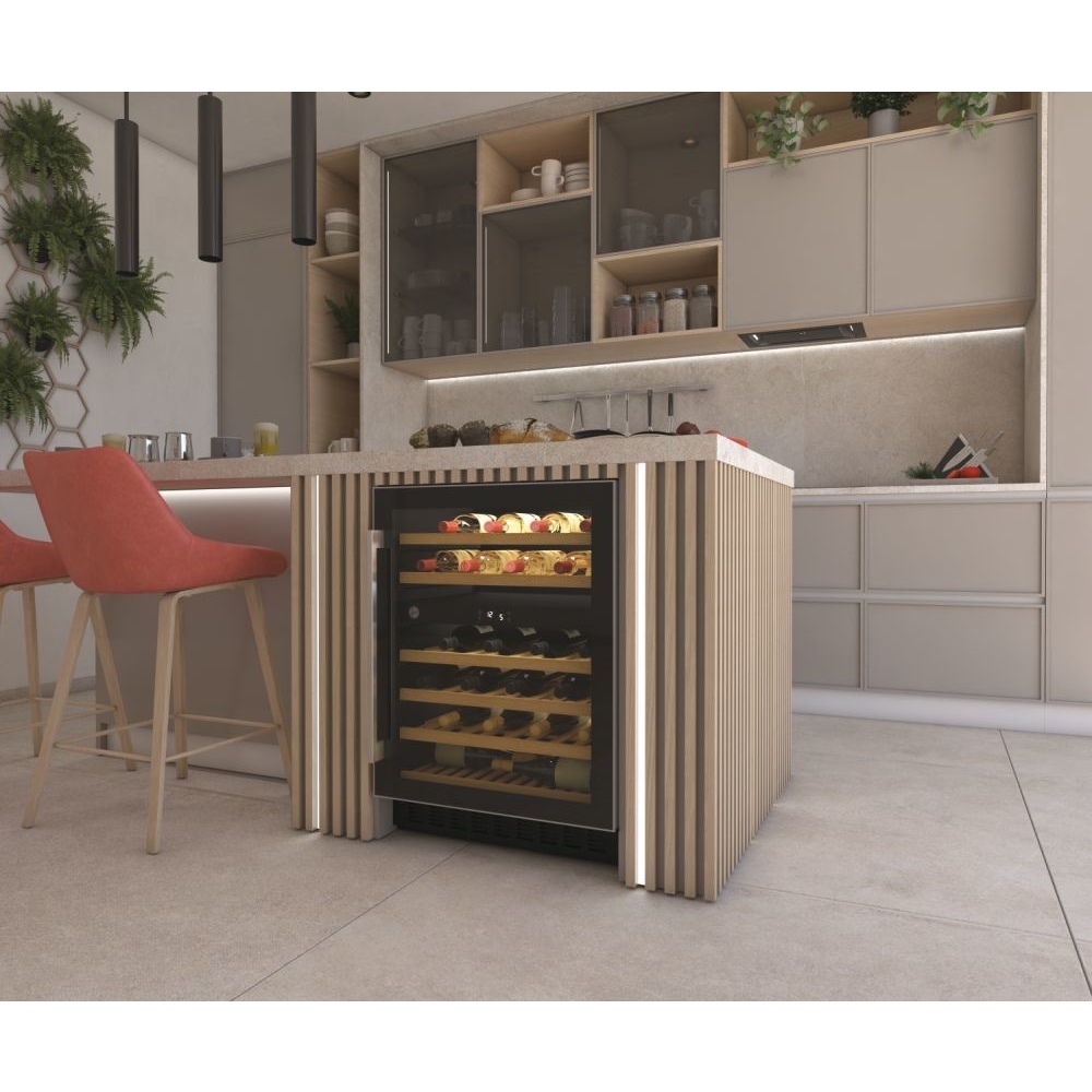 Hoover HWCB 60 UK/N Integrated Wine Cooler, Black, G Rated
