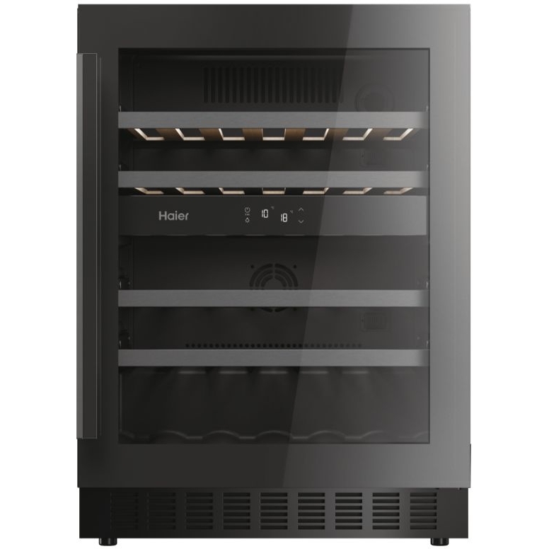 Haier HAKWBD 60 UK Wine Cooler, Black, F Rated