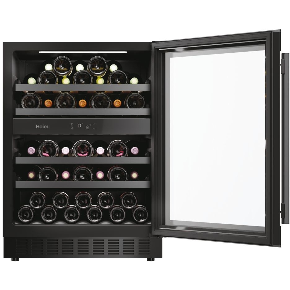 Haier HAKWBD 60 UK Wine Cooler, Black, F Rated