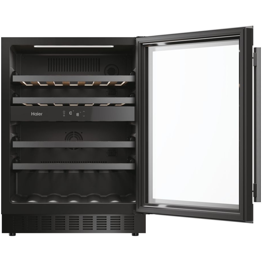 Haier HAKWBD 60 UK Wine Cooler, Black, F Rated