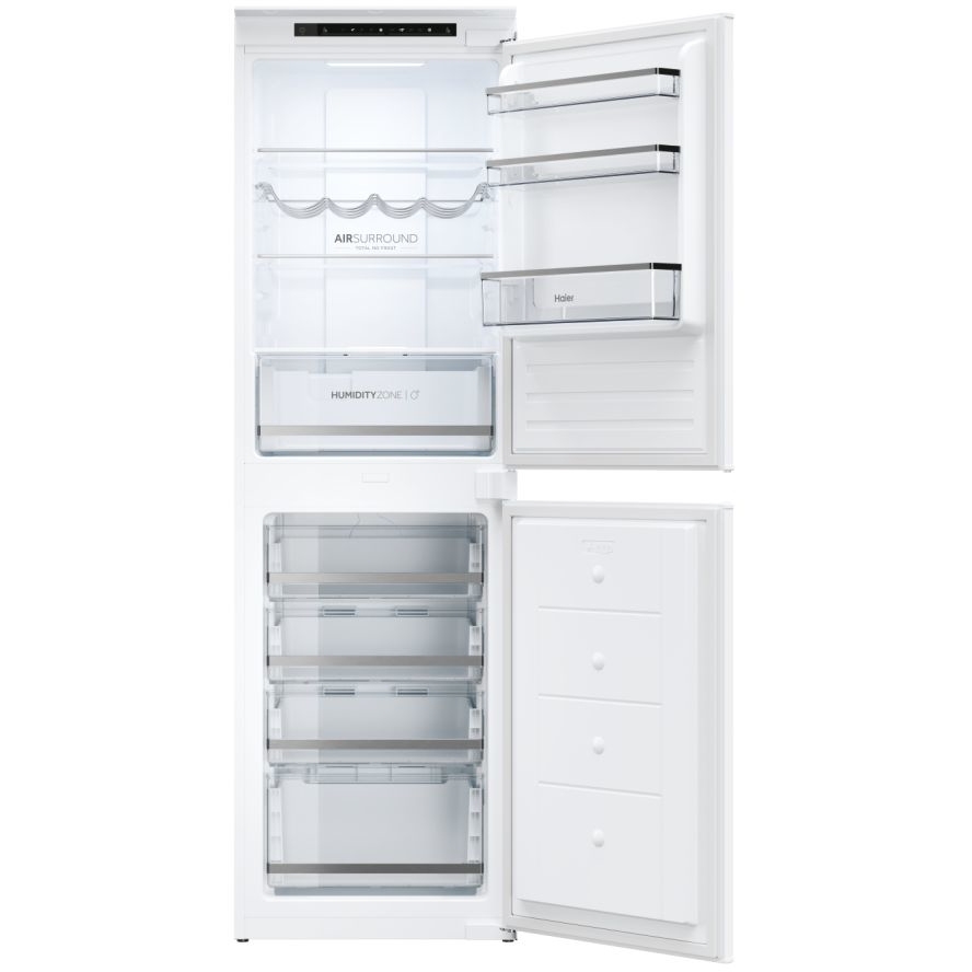 Haier HB50T618FMK No Frost Integrated Fridge Freezer, Sliding Hinge, 50/50, E Rated
