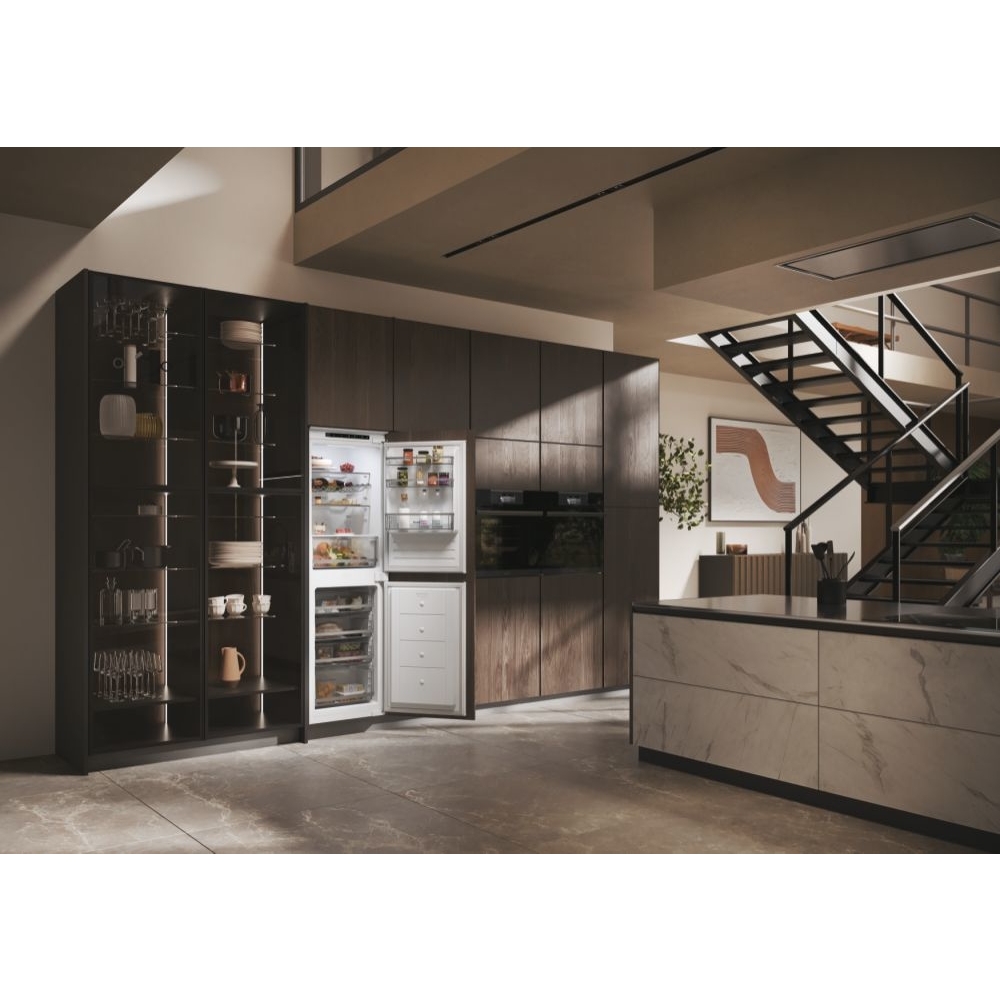 Haier HB50T618FMK No Frost Integrated Fridge Freezer, Sliding Hinge, 50/50, E Rated