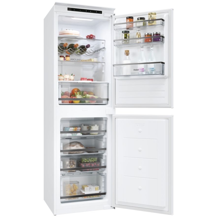 Haier HB50T618FMK No Frost Integrated Fridge Freezer, Sliding Hinge, 50/50, E Rated