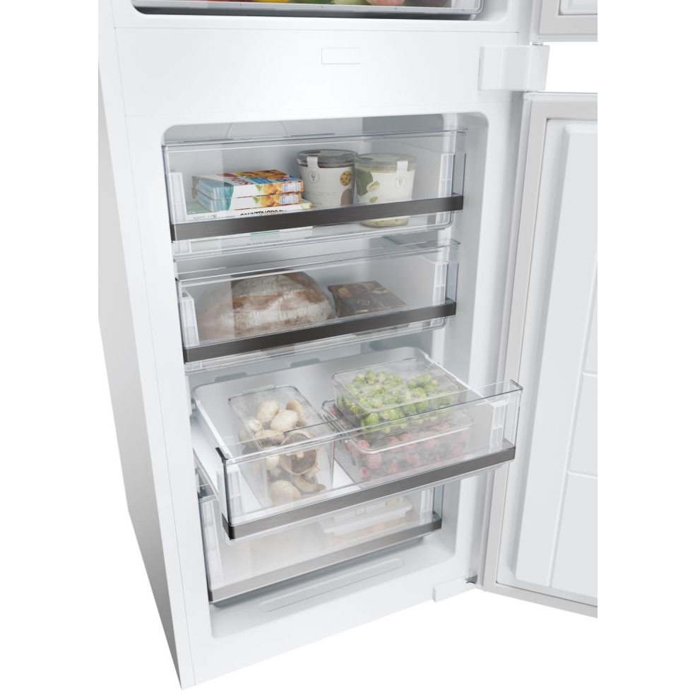 Haier HB50T618FMK No Frost Integrated Fridge Freezer, Sliding Hinge, 50/50, E Rated