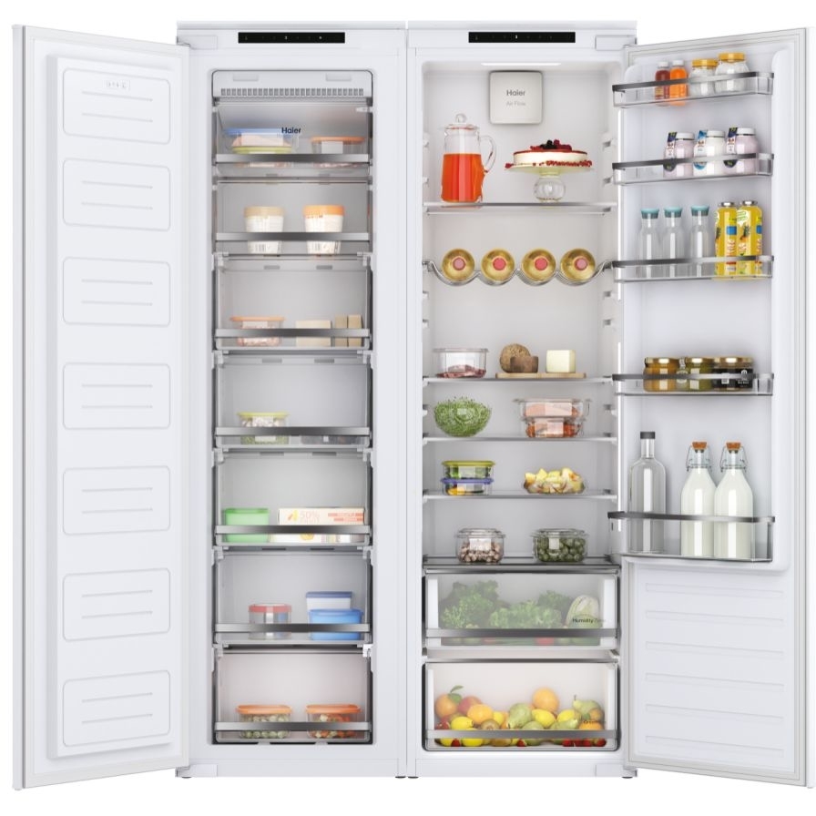 Haier HAMS518EWK Built-In Larder Fridge, Sliding Hinge, E Rated