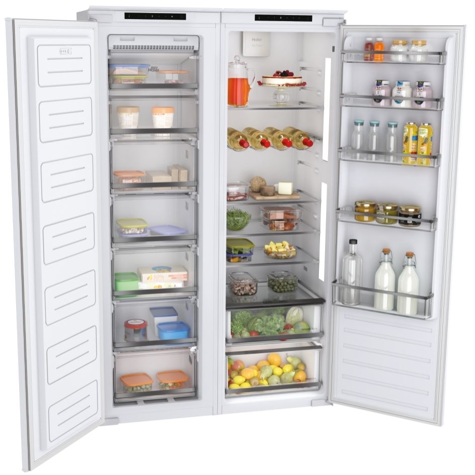 Haier HAMS518EWK Built-In Larder Fridge, Sliding Hinge, E Rated