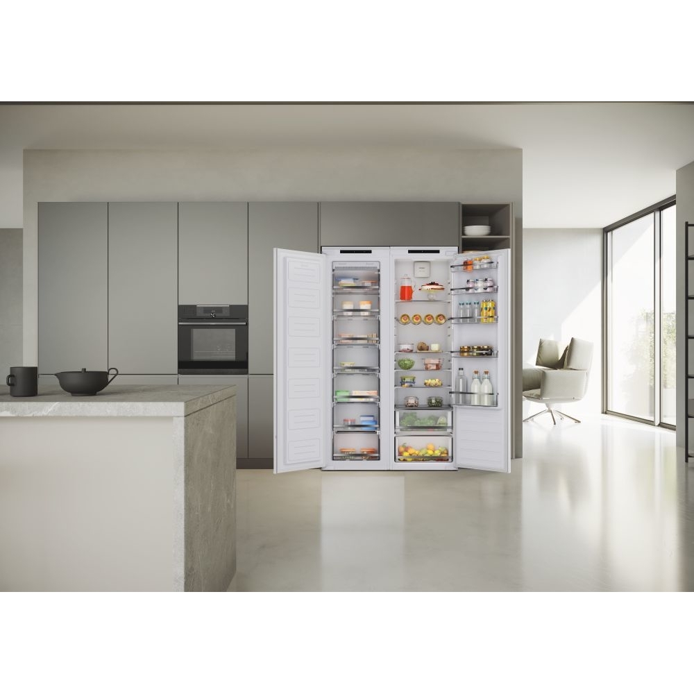 Haier HAMS518EWK Built-In Larder Fridge, Sliding Hinge, E Rated