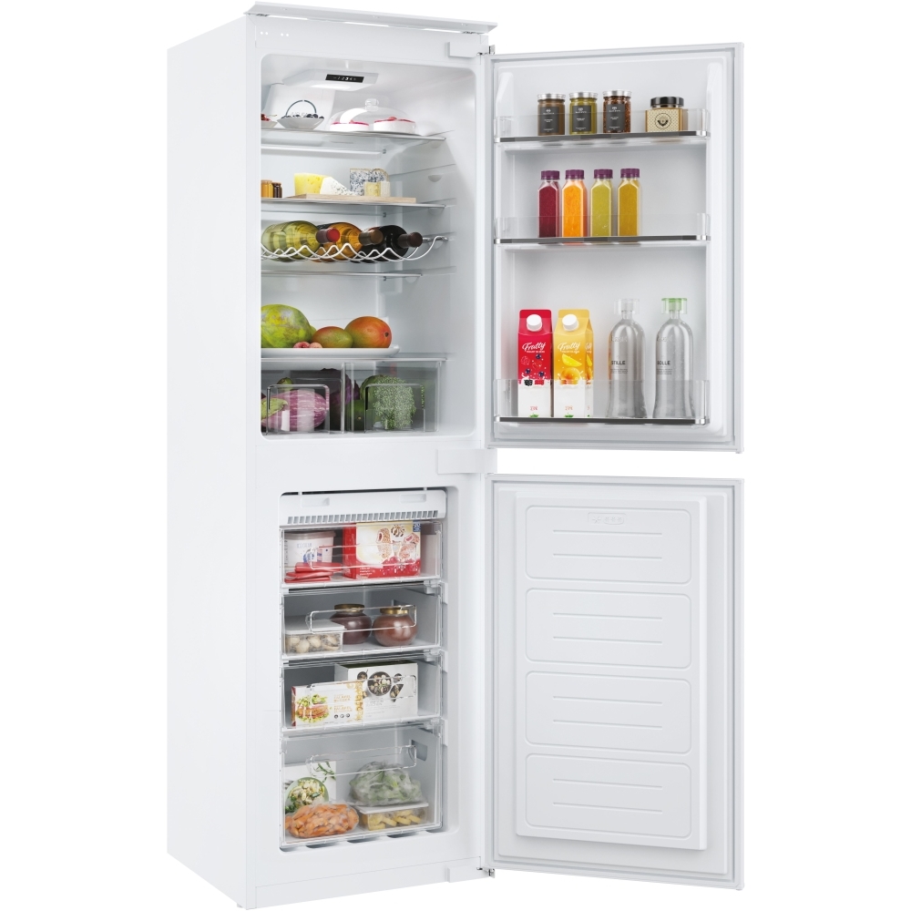 Hoover HOB50N518EVK No Frost Integrated Fridge Freezer, Sliding Hinge, 50/50, White, E Rated