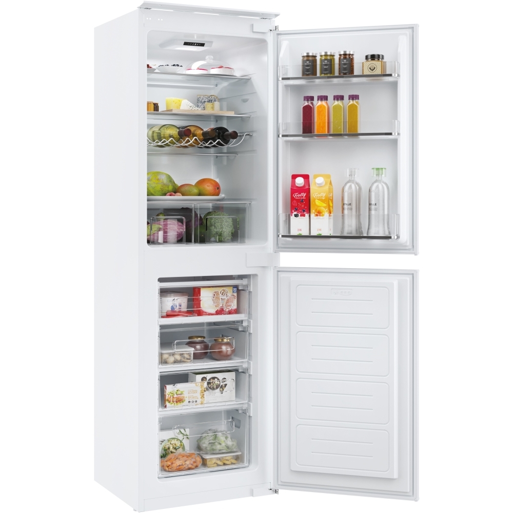 Hoover HOB50S518EK Static Integrated Fridge Freezer, Sliding Hinge, 50/50, White, E Rated