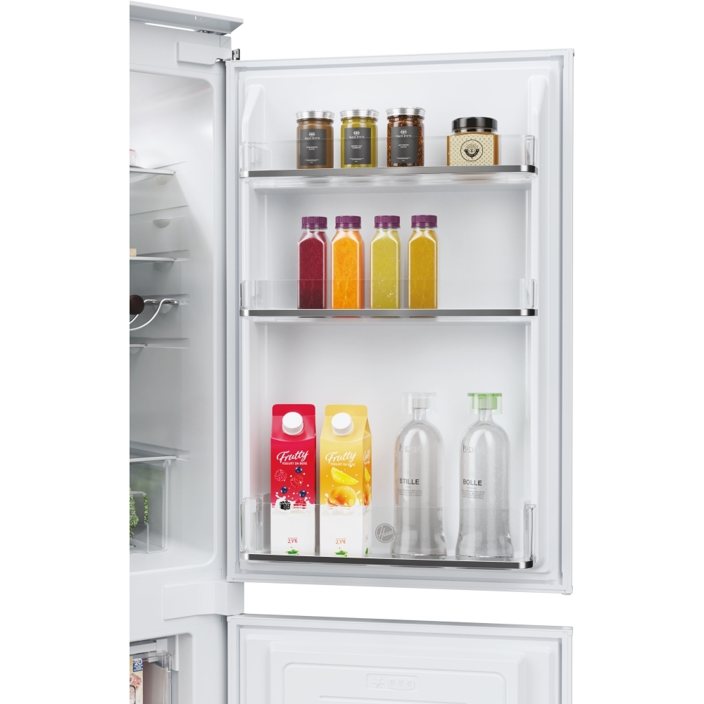 Hoover HOB50S518EK Static Integrated Fridge Freezer, Sliding Hinge, 50/50, White, E Rated