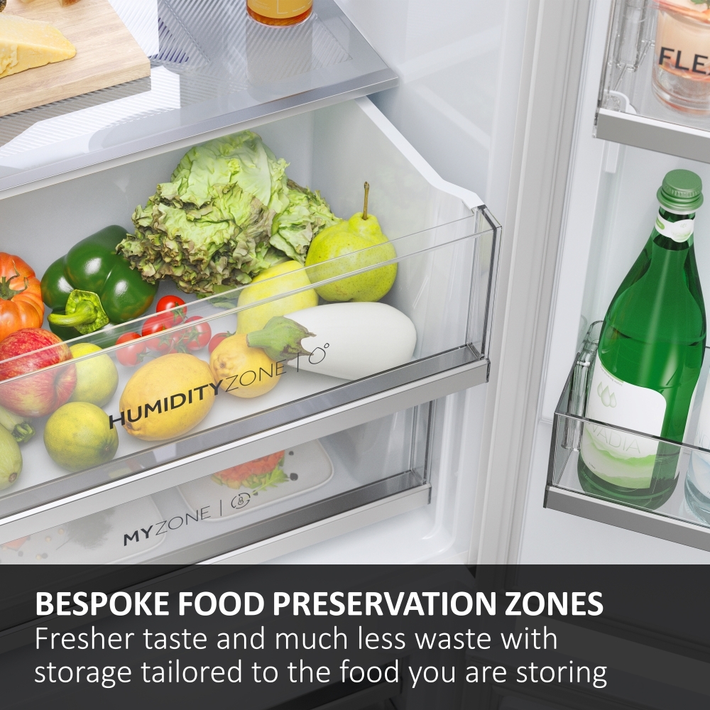 Haier HBW7518CTK Total No Frost Integrated Fridge Freezer, Sliding Hinge, 70/30, C Rated