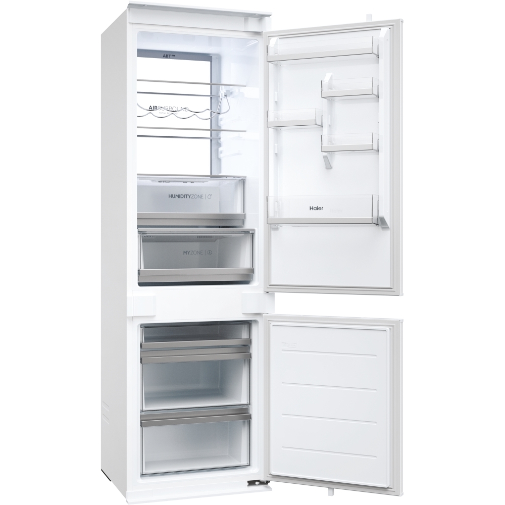 Haier HBW7518CTK Total No Frost Integrated Fridge Freezer, Sliding Hinge, 70/30, C Rated