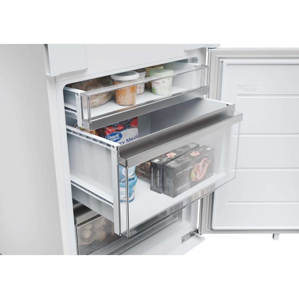 Haier HBW7518CTK Total No Frost Integrated Fridge Freezer, Sliding Hinge, 70/30, C Rated