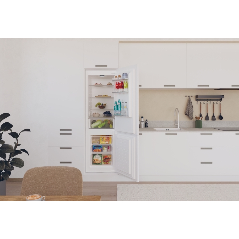 Candy CBBML18EK Static Integrated Fridge Freezer, Sliding Hinge, 70/30, E Rated