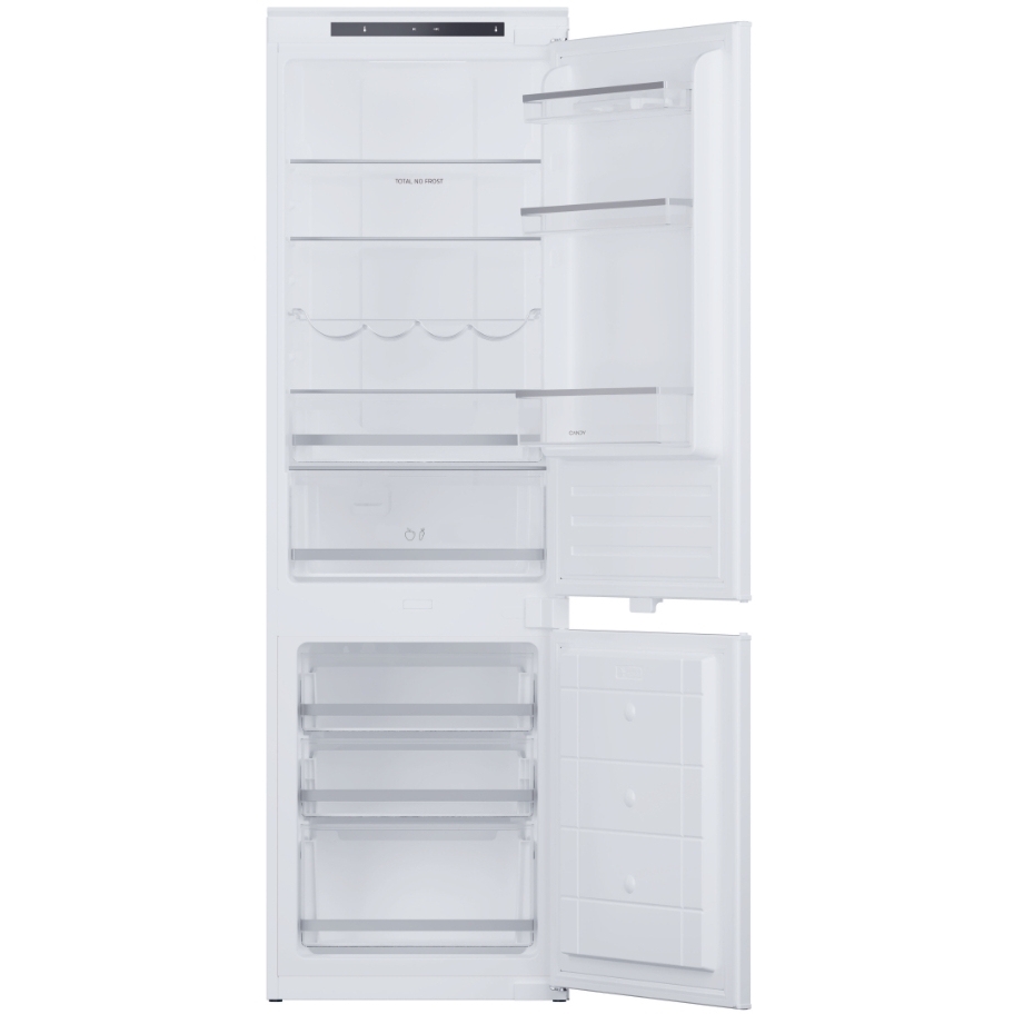 Candy CBBMT18EK Total No Frost Integrated Fridge Freezer, Sliding Hinge, 70/30, E Rated