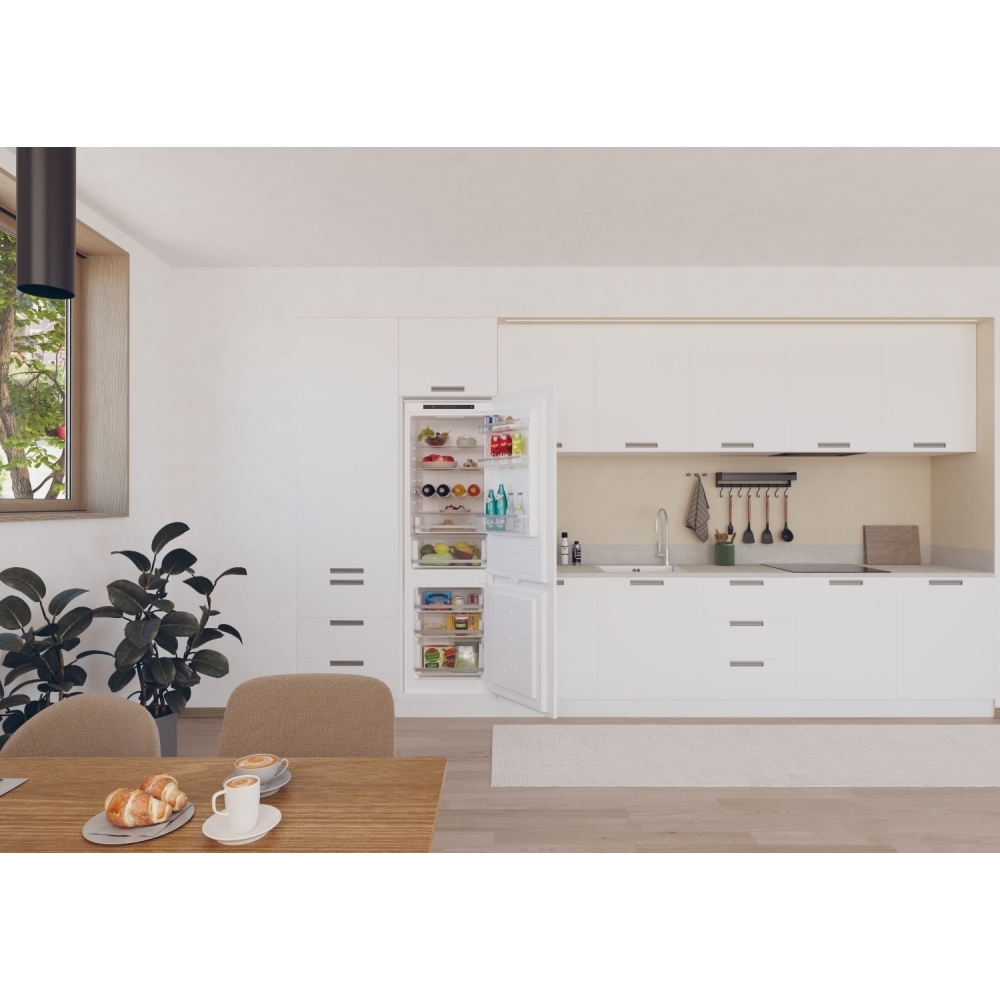 Candy CBBMT18EK Total No Frost Integrated Fridge Freezer, Sliding Hinge, 70/30, E Rated