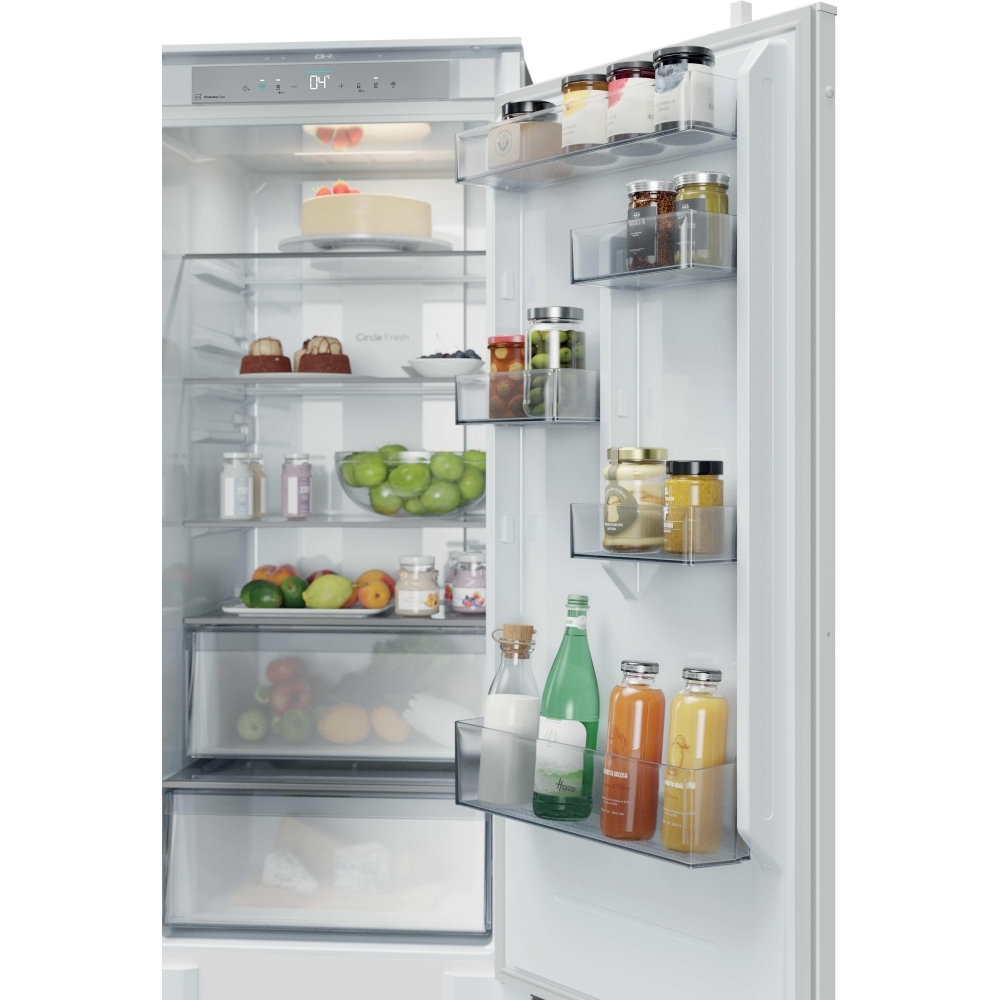 Hoover HONBQT3519EWK-UK Total No Frost Integrated Fridge Freezer, Sliding Hinge, 70/30, E Rated