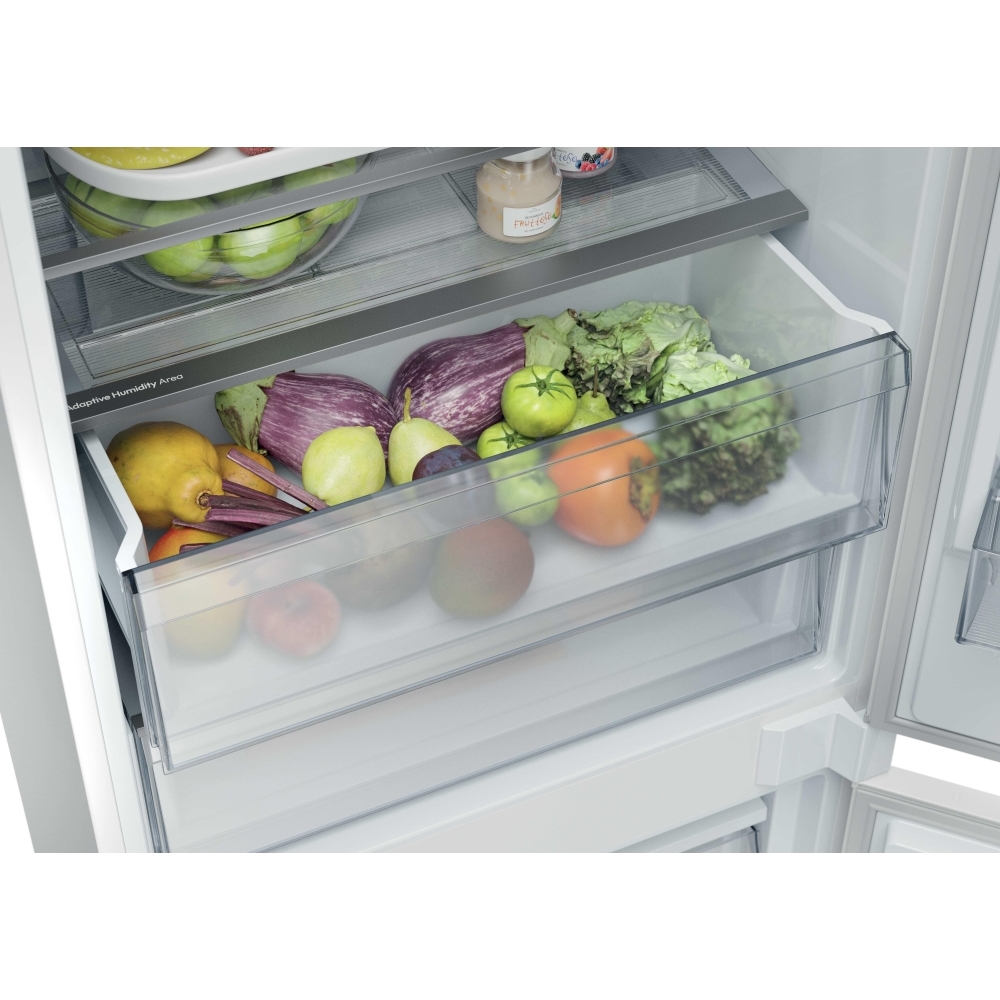 Hoover HONBQT3519EWK-UK Total No Frost Integrated Fridge Freezer, Sliding Hinge, 70/30, E Rated
