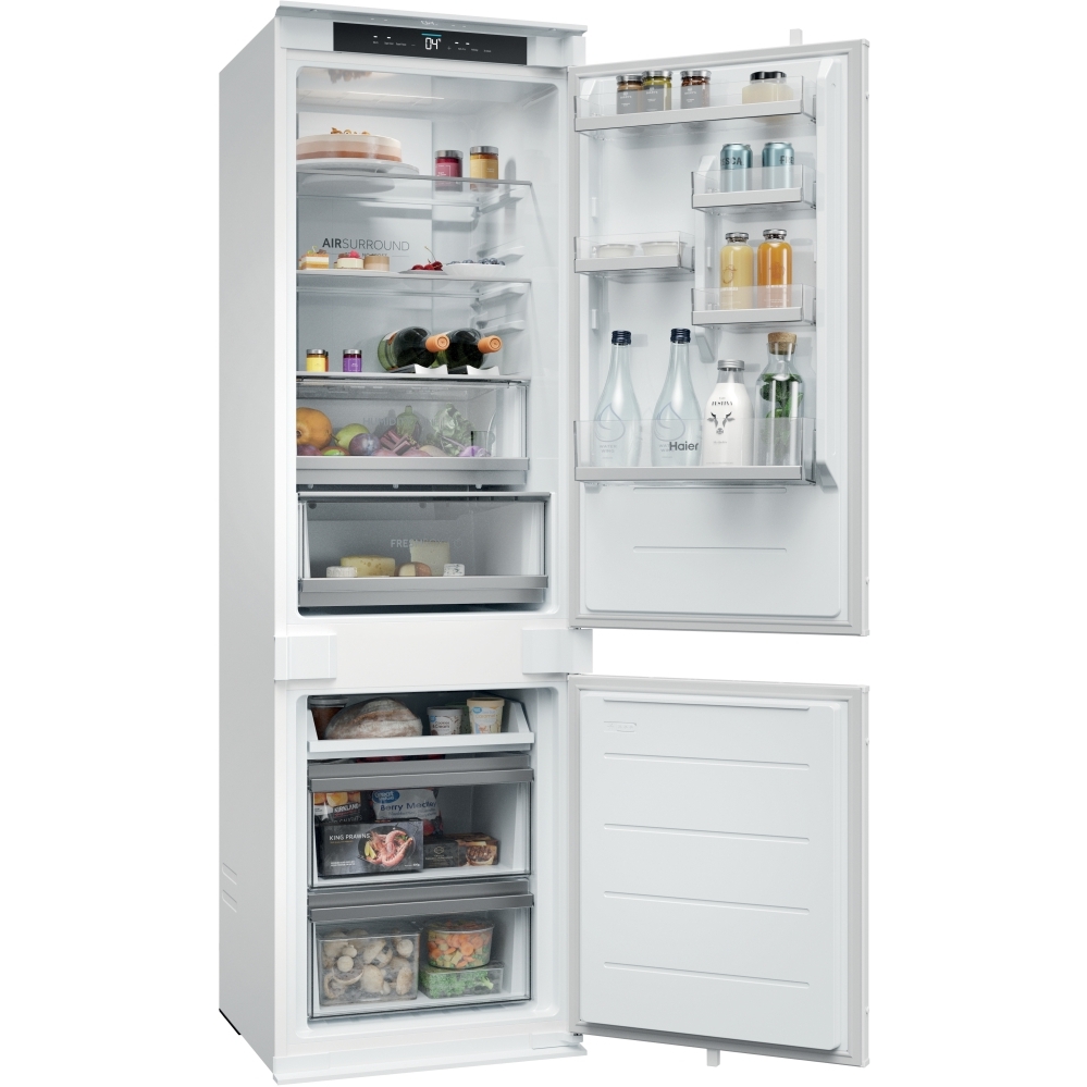 Haier HBQW5518EK-UK Total No Frost Integrated Fridge Freezer, Sliding Hinge, 70/30, E Rated