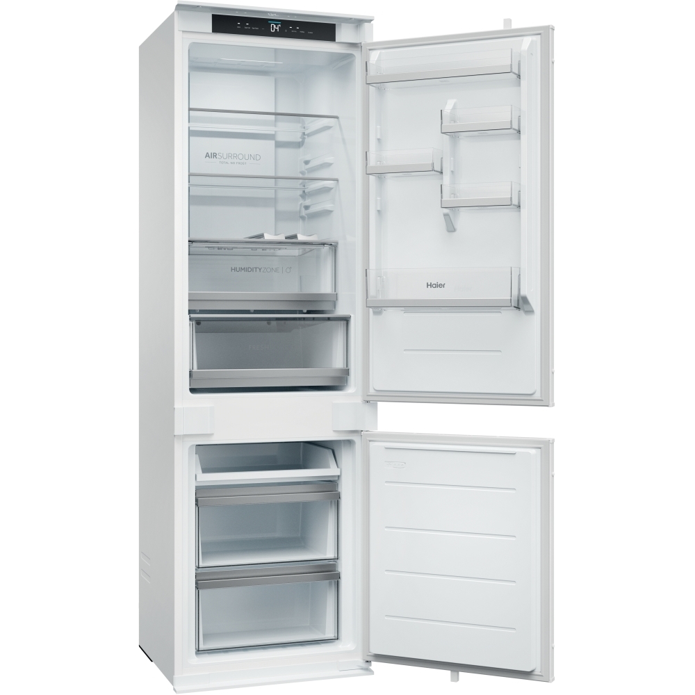 Haier HBQW5518EK-UK Total No Frost Integrated Fridge Freezer, Sliding Hinge, 70/30, E Rated