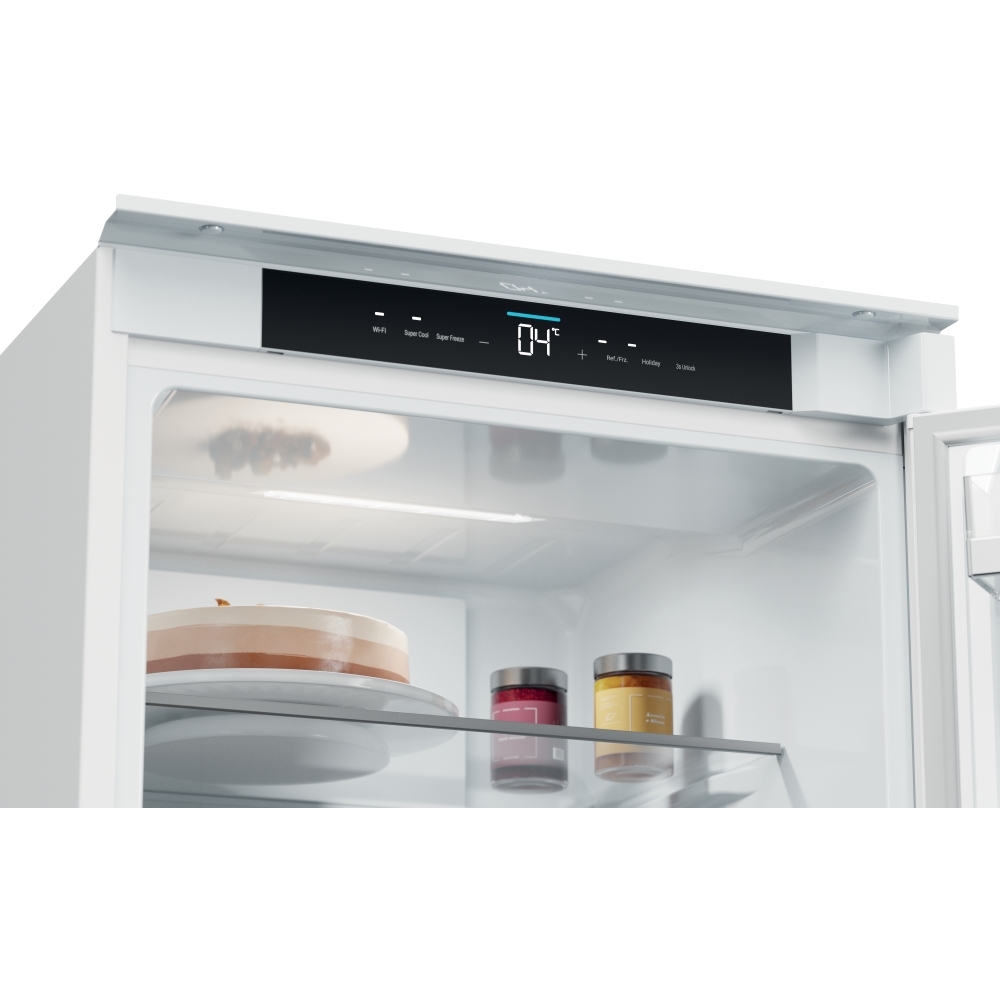 Haier HBQW5518EK-UK Total No Frost Integrated Fridge Freezer, Sliding Hinge, 70/30, E Rated