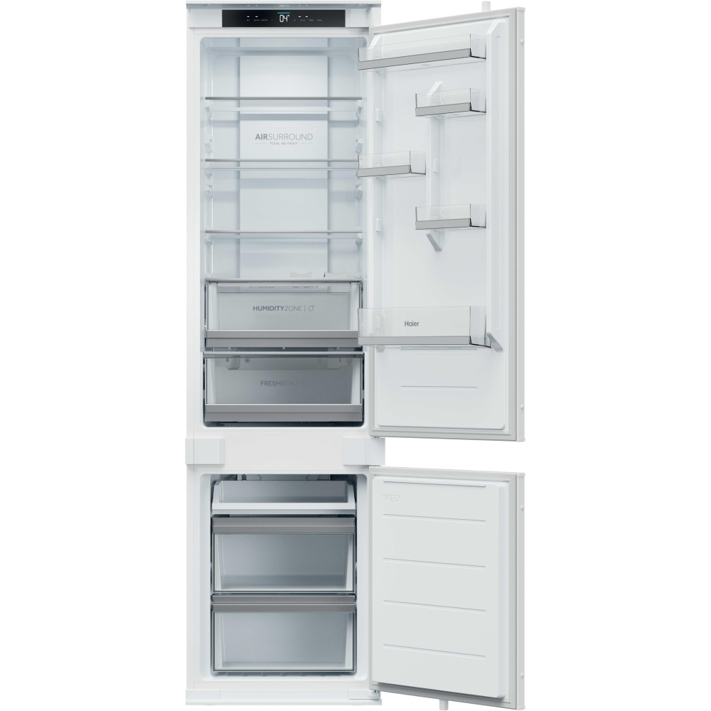Haier HBQW5519EK-UK Total No Frost Integrated Fridge Freezer, Sliding Hinge, 70/30, E Rated