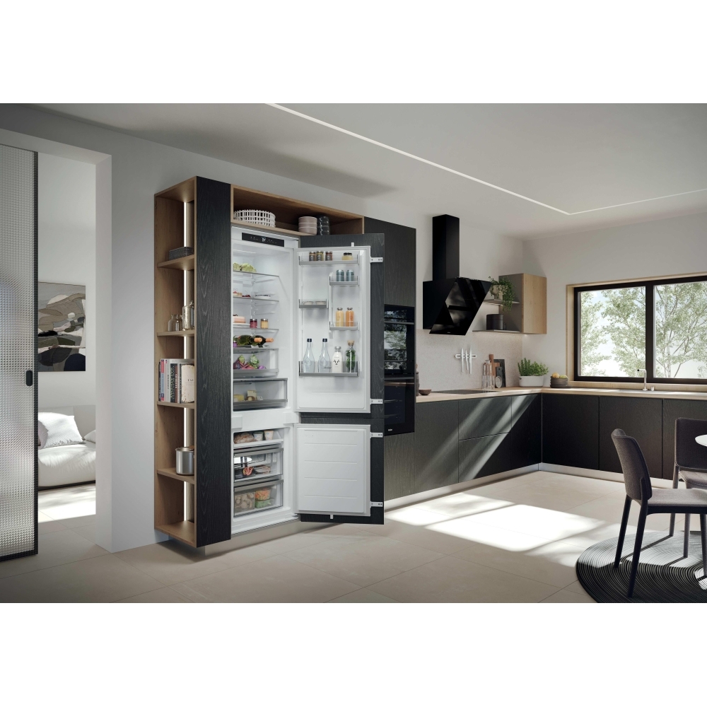 Haier HBQW5519EK-UK Total No Frost Integrated Fridge Freezer, Sliding Hinge, 70/30, E Rated
