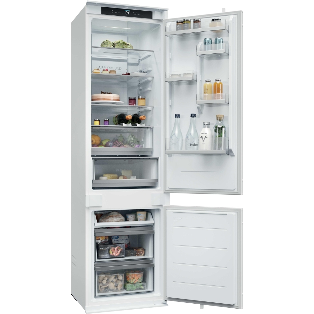 Haier HBQW5519EK-UK Total No Frost Integrated Fridge Freezer, Sliding Hinge, 70/30, E Rated