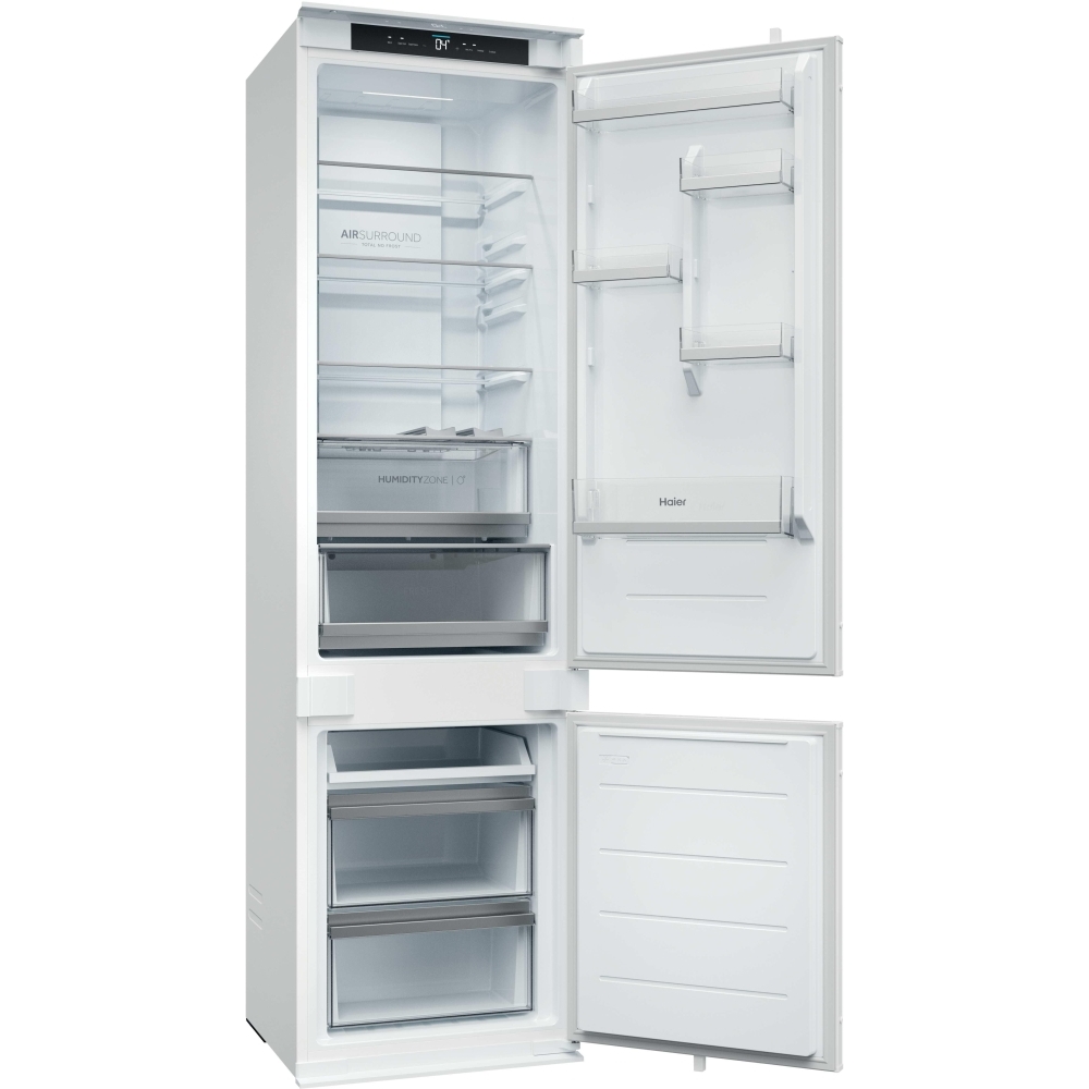 Haier HBQW5519EK-UK Total No Frost Integrated Fridge Freezer, Sliding Hinge, 70/30, E Rated