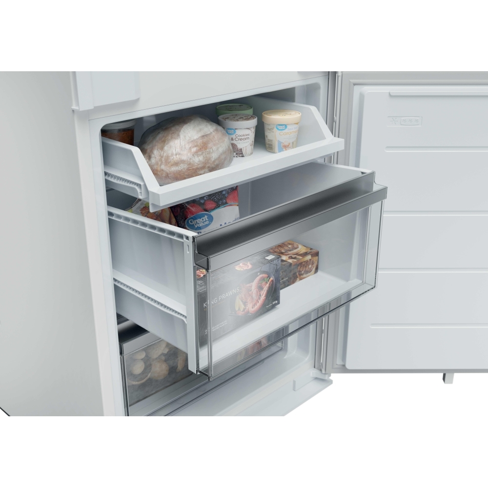 Haier HBQW5519EK-UK Total No Frost Integrated Fridge Freezer, Sliding Hinge, 70/30, E Rated