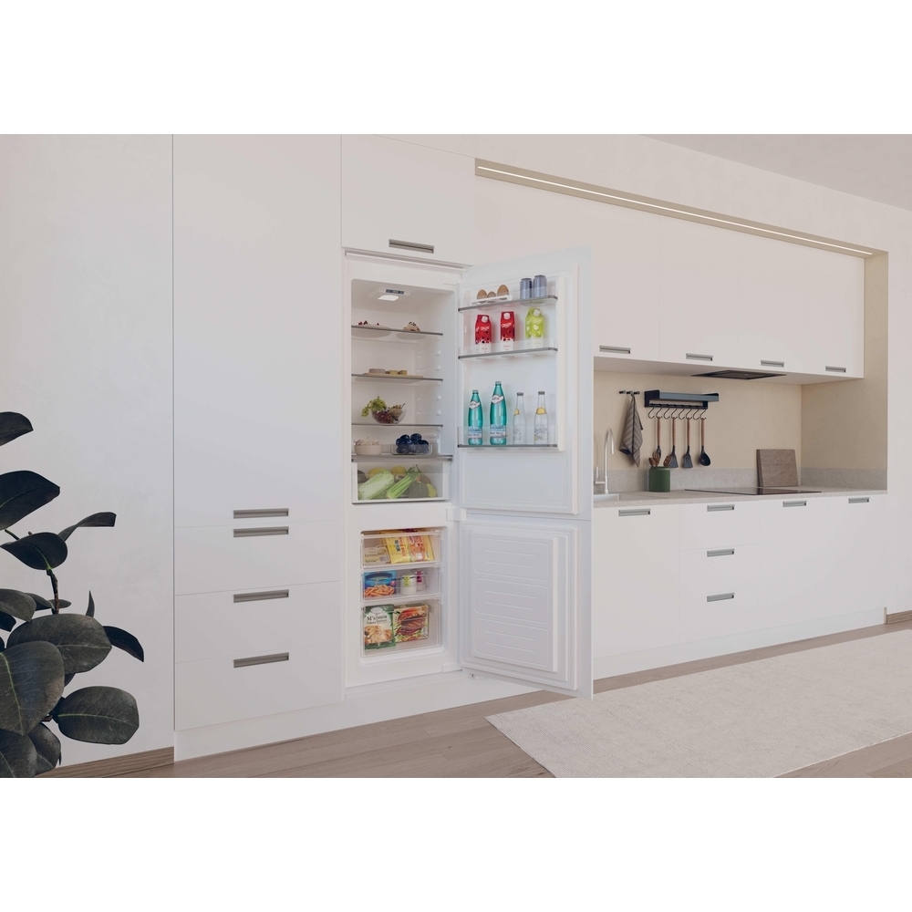 Hoover HOBBML18EK Static Integrated Fridge Freezer, Sliding Hinge, 70/30, E Rated