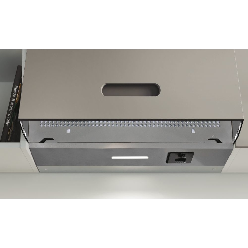 Candy CBP613NGR/1 Integrated Cooker Hood, Silver, C Rated