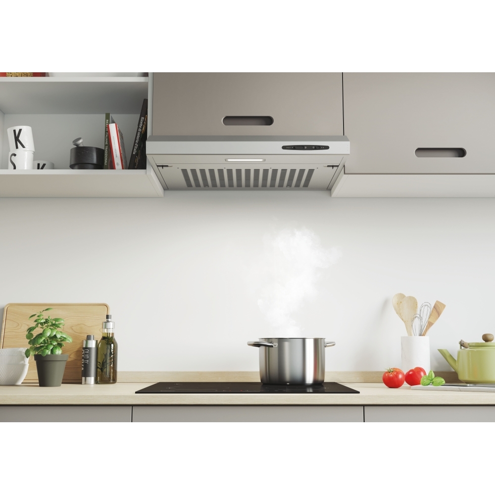 Candy CFT610/5S/1/UK Traditional Cooker Hood, Silver, C Rated