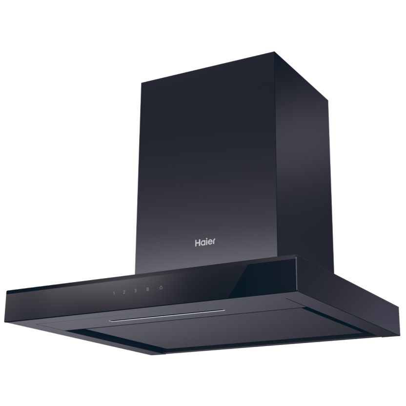 Haier HATS6CBS4B 60cm Chimney Cooker Hood, Black, A+ Rated