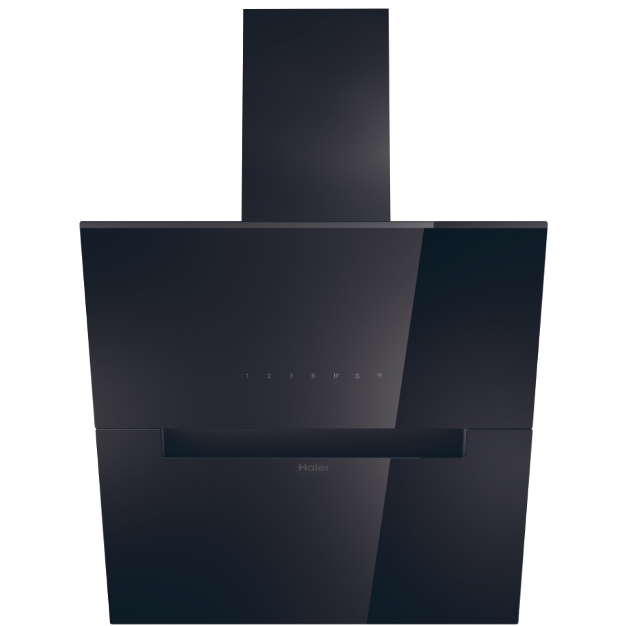 Haier HADG6CBS4BWIFI 60cm Chimney Cooker Hood, Black, A++ Rated