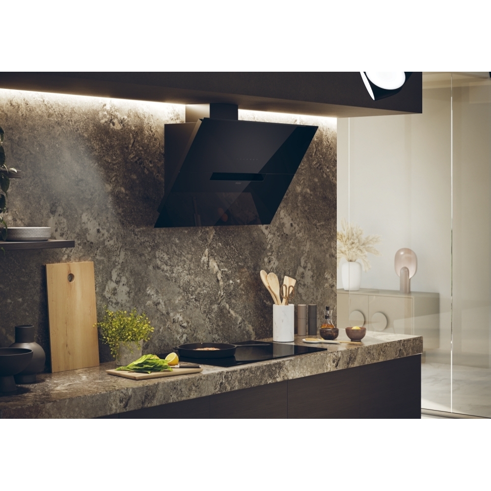 Haier HADG9CBS4BWIFI 90cm Chimney Cooker Hood, Black, A++ Rated