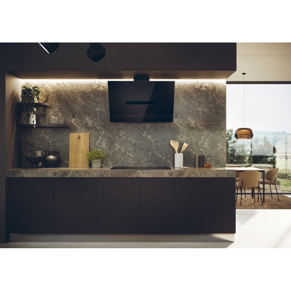 Haier HADG9CBS4BWIFI 90cm Chimney Cooker Hood, Black, A++ Rated