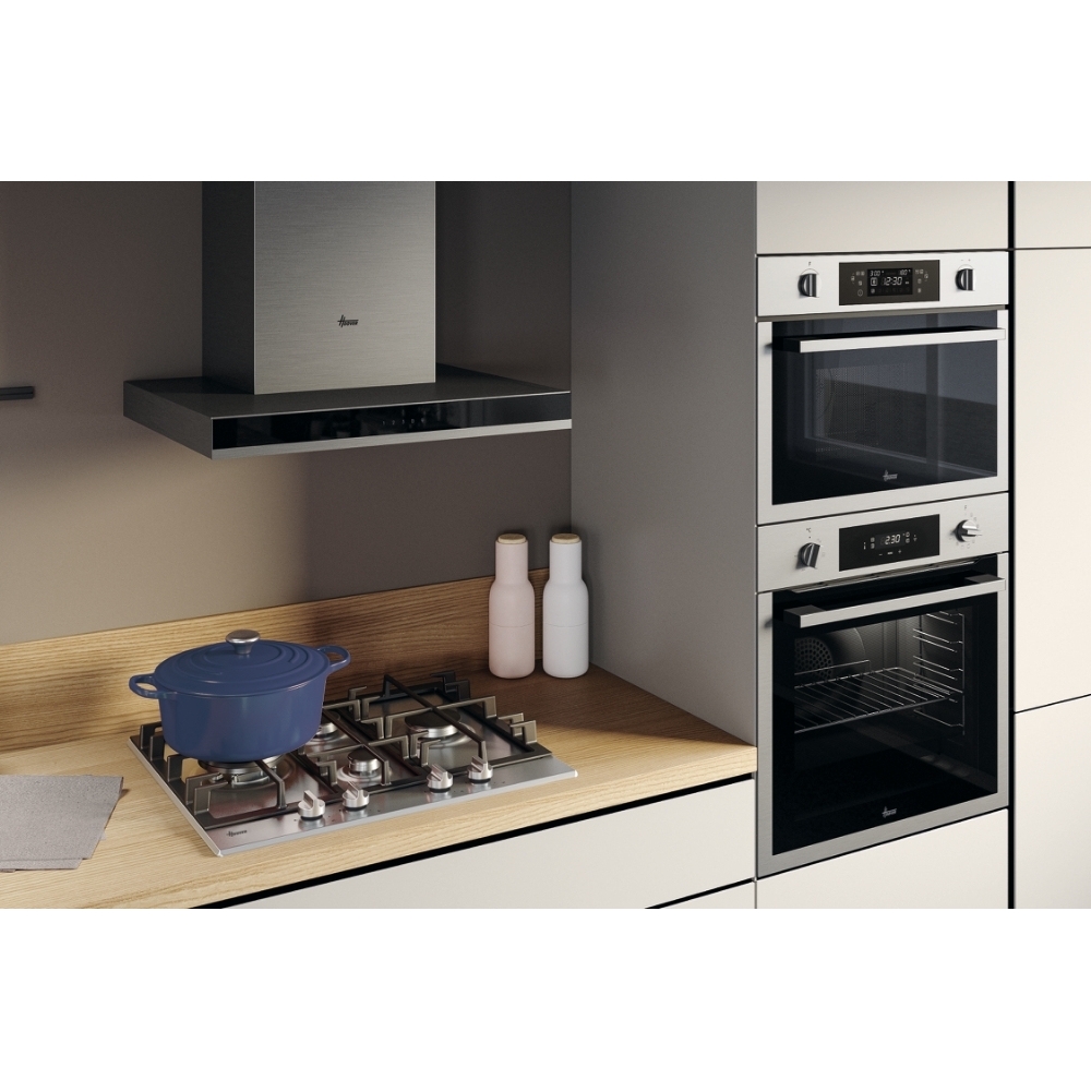 Hoover HTS6CBH3X 60cm Chimney Cooker Hood, Stainless Steel, A++ Rated