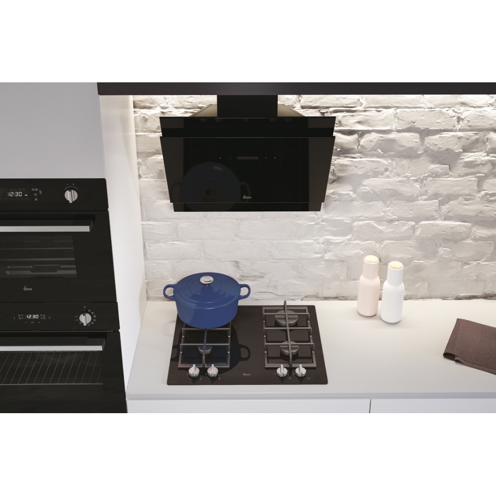 Hoover HDG6DCH3B 60cm Chimney Cooker Hood, Black, A++ Rated