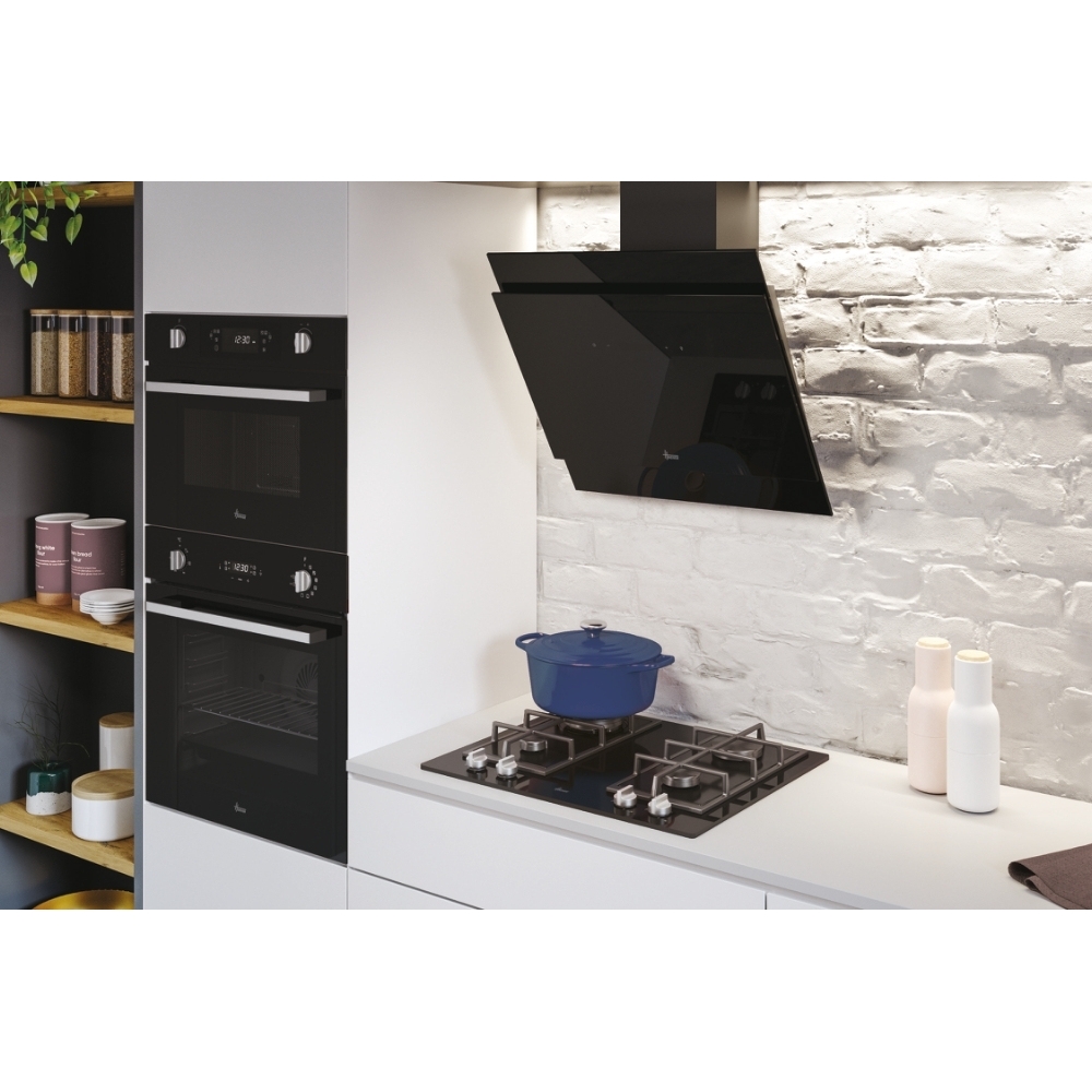 Hoover HDG6DCH3B 60cm Chimney Cooker Hood, Black, A++ Rated