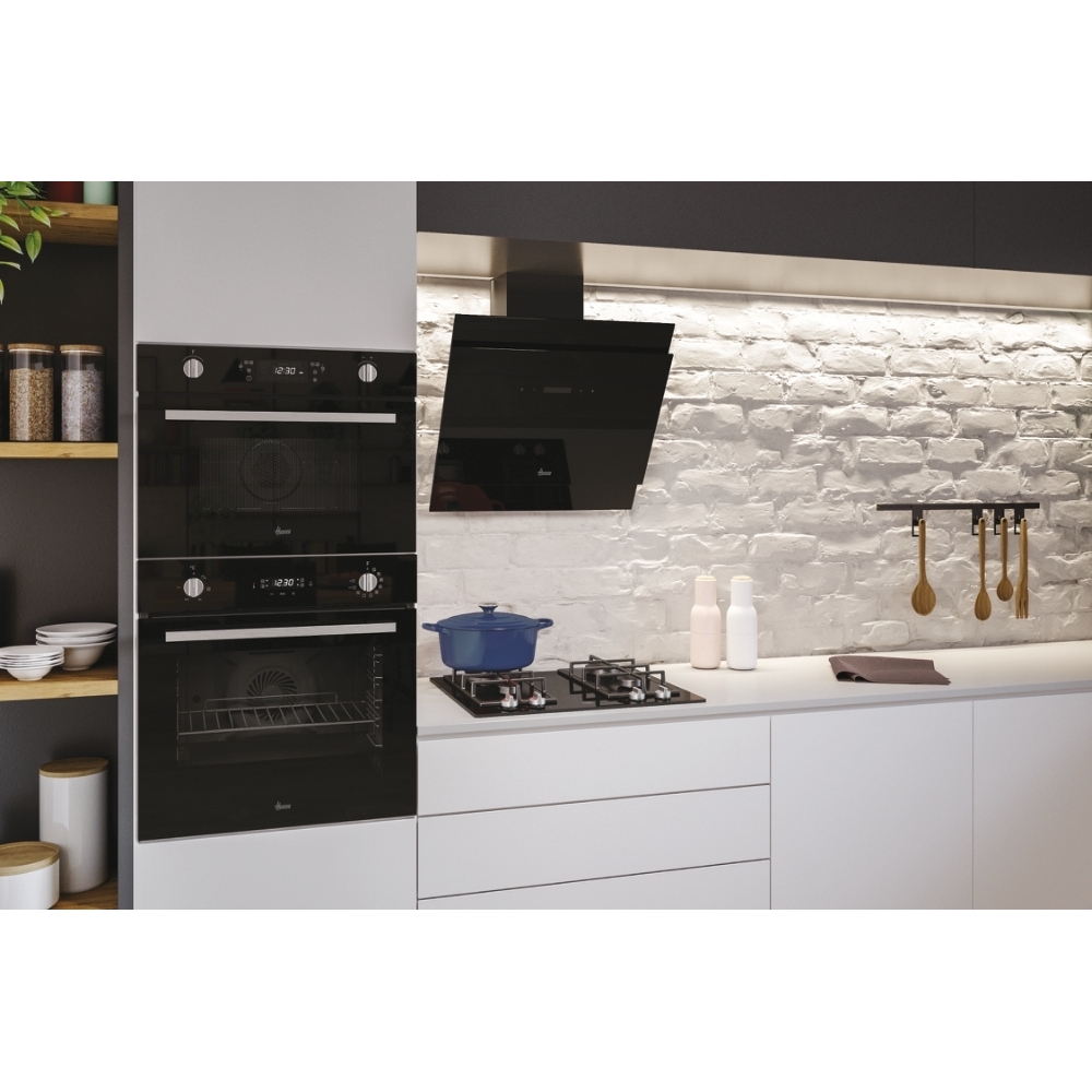 Hoover HDG6DCH3B 60cm Chimney Cooker Hood, Black, A++ Rated