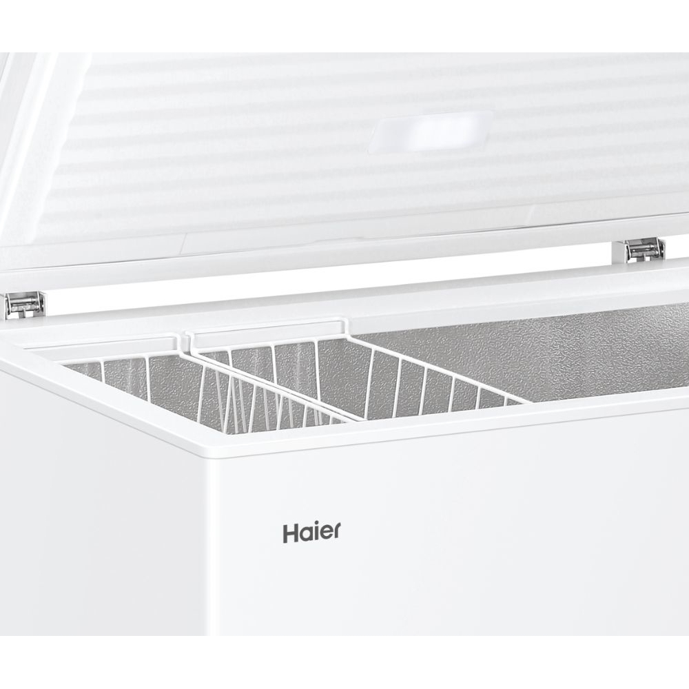 Haier HCE301E Static 300l Chest Freezer, White, E Rated