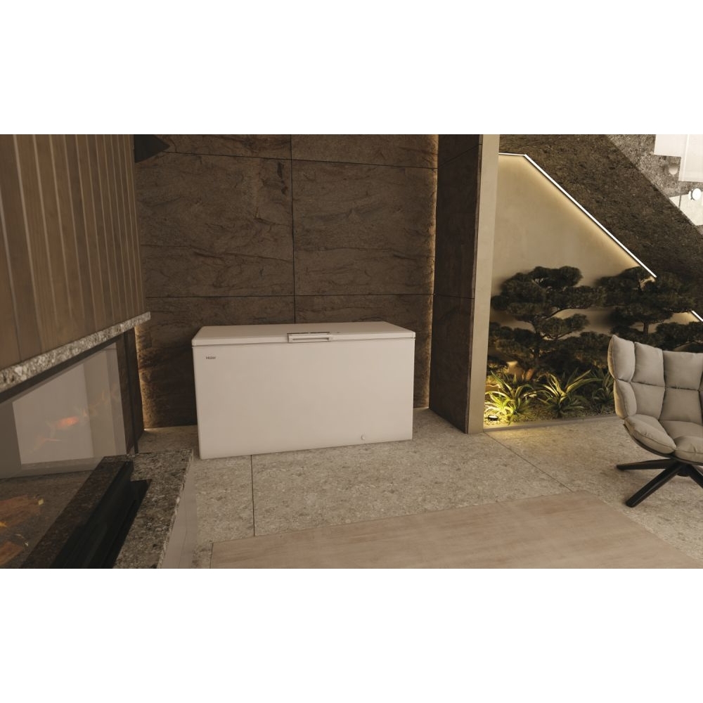 Haier HCE520EK Series 7 Static 508l Chest Freezer, White, E Rated