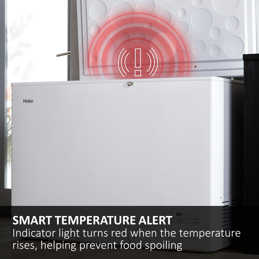 Haier HCE519EK Static 508l Chest Freezer, White, E Rated